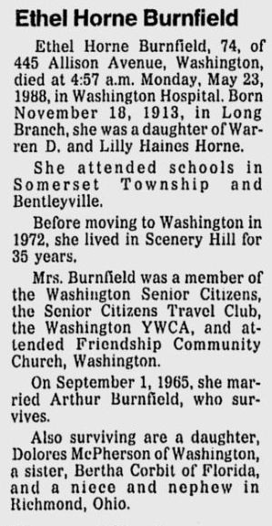 Ethel Horne Burnfield